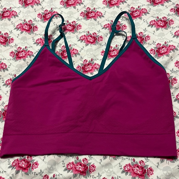 Knix Longevity Sports Bra Sz XXL Magenta/Teal - Picture 3 of 7